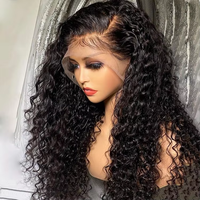 Perruques frontales en dentelle HD 13x6 Deep Wave bouclées pré-épilées, sans colle, en cheveux humains brésiliens vierges naturels non traités
