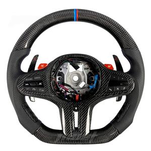 Volante Personalizado de Fibra de Carbono Real para BMW G05 G20 G30 G2X G3X X5 X3M X4M M2 M3 M4 M5 <span class=keywords><strong>M8</strong></span> Z4 840i 740i 540i 440i 340i 330i - Product Image 1