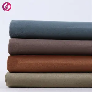 Warp knitted elastic waterproof micro suede upholstery fabric for clothing
