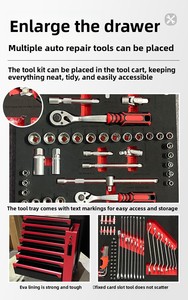 Ensemble d'outils automobiles en acier au carbone de 420 pièces avec plateau organisateur en mousse EVA pour la réparation et l'entretien mécanique de voitures et de maisons - Product Image 4