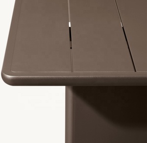Sassanid Outdoor Recién llegado Patio Garden Sets Hotel Resort Hecho a mano Tubular <span class=keywords><strong>Palma</strong></span> Aluminio Rectangular Comedor Set - Product Image 3