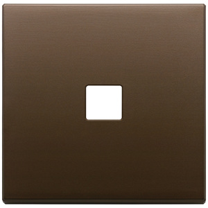 ฝาครอบสวิตช์ติดผนัง Placca 2Mx1 แบบแบน สีบรอนซ์เข้มขัดเงา ขนาด 9.5 ซม. - Product Image 1