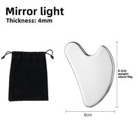Grattoir Gua Sha en acier inoxydable avec logo personnalisable pour le soin du visage, masseur musculaire des yeux, grattoir corporel universel