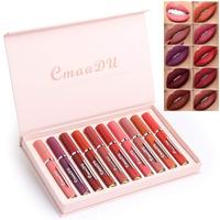 Personnalisé costume — Kit de rouge à lèvres rose, ensemble Tube pour baume, cosmétique, brillant à lèvres, coffret cadeau en papier, emballage