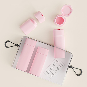 Vente flash - Ensemble de flacons cosmétiques en plastique beige de luxe de 120 ml et 150 ml pour soins de la peau haut de gamme - Product Image 4