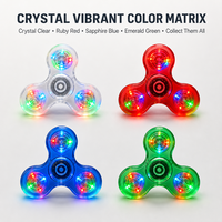 Jouet tendance LED Fidget Spinner lumineux anti-stress, spinner manuel sensoriel doux pour le bureau, soulagement de l'anxiété