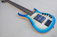 Guitare basse électrique Flyoung 6 cordes, fabrication haut de gamme, placage en érable flammé