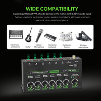 Amplificateur de mixage microphone BHA MIX600-PRO 6 entrées 1 sortie avec prise jack 6,35 mm et bouton RGM pour studio d'enregistrement, nouvelle arrivée, logo OEM