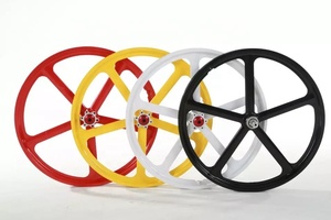 <span class=keywords><strong>Roue</strong></span> de vélo en alliage de magnésium léger à 5 branches avec frein à <span class=keywords><strong>disque</strong></span> fileté - Product Image 2
