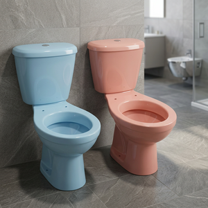 Inodoro de Cerámica de Alta Calidad, Personalizado, de Dos Piezas, con Descarga por Arrastre, para Baño - Product Image 1