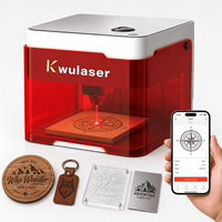 Máquina de corte y grabado láser de diodo totalmente cerrada al por mayor con control CNC, potencia de 3W-20W y cubierta de seguridad para madera, piedra, papel y trabajos pequeños.