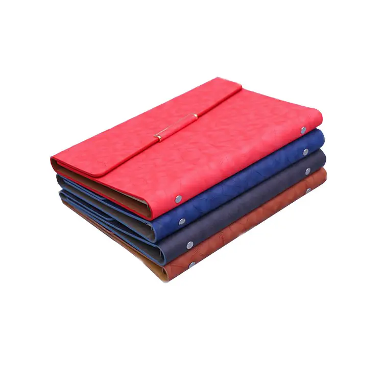 Wholesale low moq creative business PU leather journal notebook