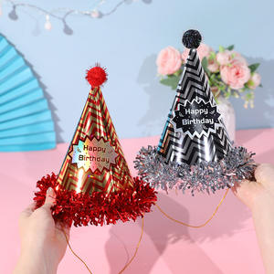 Manufacturer Wholesale Birthday Party Decorations-Adult <b>Fur</b> Ball Pointed Hat Cake <b>Dress</b> Eco-friendly Paper Festive - Product Image 6