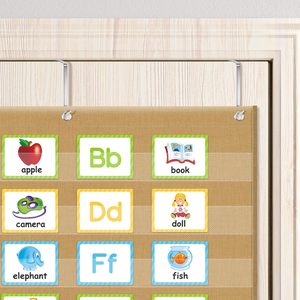 Tablero de letras de arpillera con 7 bolsillos, magnético, para montar en la pared, para uso en el aula o en el hogar, diseño rústico para el regreso a clases - Product Image 3