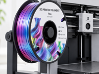 Filament PLA Soie Yiqiu3D Bicolore et Tricolore 1,75 mm, Effet Métallique Laser, 8 Combinaisons de Couleurs pour Bambu Lab Creality Anycubic