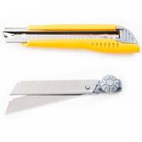 Cutter à lame rétractable pivotante de 18 mm avec logo personnalisé OEM, idéal pour le bureau, l'école et la découpe de papier