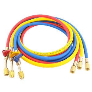 Tuyau de charge R-410a avec vanne de contrôle, résistant aux pressions de 4000 Psi, pour climatiseurs domestiques et automobiles, tuyau flexible en laiton - Product Image 1