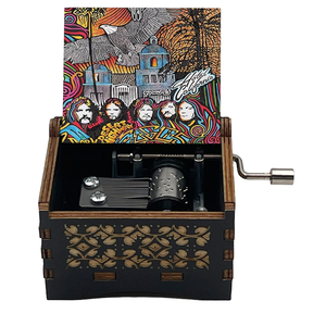 Caja de Música de Madera Vintage con Manivela, Estilo Hotel California, Melodía de Banda Famosa, Movimiento de 18 Notas, Duración de Sonido de 15 Segundos, Regalo Especial para - Product Image 4