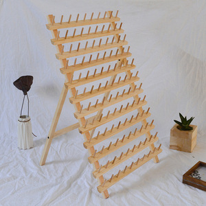 Hiện đại 12-Tier treo tường mộc mạc chủ đề bằng gỗ chủ 120 <span class=keywords><strong>spool</strong></span> giá gọn gàng có thể truy cập may <span class=keywords><strong>Organizer</strong></span> cho thêu thủ công - Product Image 3