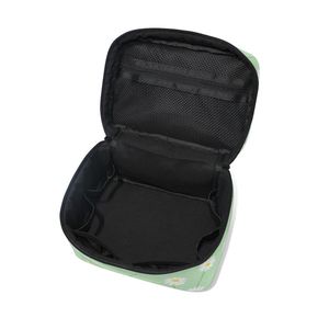 Cute Mint Daisy Cosmetic Bag, Large Travel Toiletry Organizer with Multi-Pockets, Portable <b>Makeup</b> Storage <b>Case</b> - Product Image 3