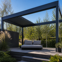 Gazebo de jardin rétractable imperméable Jiake avec toit à lamelles motorisé en aluminium 3x4m pour cour, balcon, terrasse CE SGS OEM/ODM
