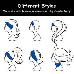 عصابات رأس مرنة مطرزة مخصصة بالجملة من المصنع، مصنوعة من البوليستر لليوغا واللياقة البدنية والسبا وعيد الميلاد، مناسبة لغسل الوجه للنساء - Product Image 5