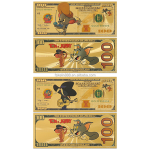 Tarjeta de plástico con diseño gratuito de Tom y <span class=keywords><strong>Jerry</strong></span>, billete de anime chapado en oro con diseño personalizado - Product Image 1