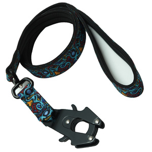 สายจูงสุนัขไนลอนแข็งแรงทนทาน หรูหรา เป็นมิตรกับสิ่งแวดล้อม พร้อมตัวล็อคแบบกบ วัสดุโลหะ และพิมพ์สีและโลโก้ - Product Image 1