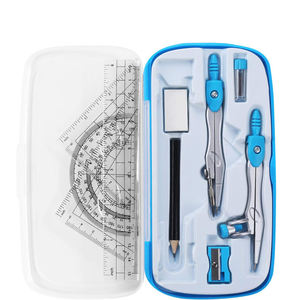 Ensemble de géométrie scolaire de haute qualité, 10 pièces, boîte en plastique, ensemble de <span class=keywords><strong>mathématiques</strong></span>, gomme à effacer - Product Image 1