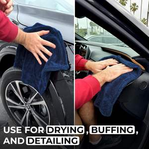 高品質 40x40cm 1200～1400GSM エッジレス ツイストループ マイクロファイバー 洗車 ディテイリング 乾燥用タオル クロス - Product Image 6