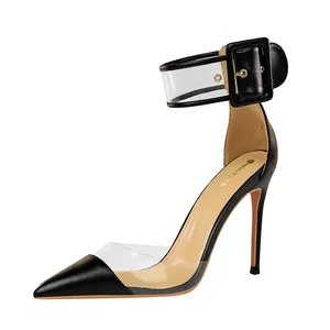 9863-3 BIGTREE High heels Transparent frauen schuhe Pointed zehen Lady sandalen Transparent sandalen high heels für frauen hausschuhe