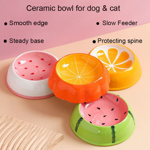 Eco-friendly Waterproof <strong>Round</strong> Leisurely Pet <strong>Bowl</strong> <strong>Dog</strong> Slow Food <strong>Bowl</strong> Creative Ceramic cat <strong>Bowl</strong> - Product Image 4