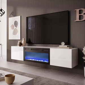 <span class=keywords><strong>Meuble</strong></span> <span class=keywords><strong>TV</strong></span> et support mural pour <span class=keywords><strong>cheminée</strong></span> électrique blanche moderne pour salon et chambre à coucher - Product Image 2