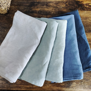 थोक लोकप्रिय उच्च गुणवत्ता 100% शुद्ध लिनन नैपकिन पत्थर प्राकृतिक रंग में धोए हुए चाय तौलिया - Product Image 5