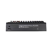 Console de mixage audio numérique Bluetooth professionnelle à 6 canaux avec effets mathématiques DSP intégrés, interface USB en direct, console de mixage audio