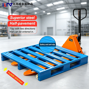 Pallet in Acciaio Pieghevole, Vassoio Metallico Impilabile per Stoccaggio - Product Image 1