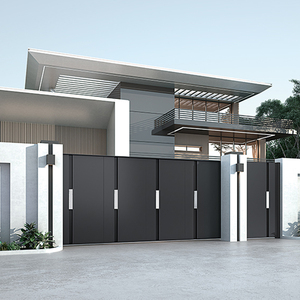 Khí công vườn cổng tự động hệ thống cổng cho biệt thự/countryard đúc nhôm cổng nhôm hiện đại Châu Âu bền - Product Image 1