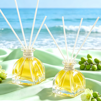 Flacon diffuseur de parfum en verre transparent au design élégant et unique, vide, 50 ml, 100 ml, 150 ml, 250 ml, pour huile parfumée, décoration d'hôtel