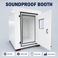 Enceinte acoustique insonorisée pour machine industrielle, barrière anti-bruit avec système de ventilation pour usage en usine