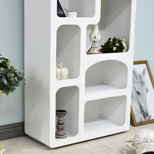 Armoire de rangement en bois blanc INNOVA, style européen moderne, avec 7 étagères pour salon et chambre à coucher - Product Image 4