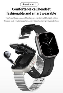 Audífonos TWS con Reloj Inteligente 2 <span class=keywords><strong>en</strong></span> 1, Auriculares Inalámbricos, Monitoreo <span class=keywords><strong>de</strong></span> Salud, Registro <span class=keywords><strong>de</strong></span> <span class=keywords><strong>Actividad</strong></span> Física, Recordatorios, Relojes Inteligentes para Hombres y Mujeres - Product Image 3