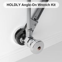 Clé à molette réglable professionnelle, outils de plombier pour l'installation de nouveaux butées d'angle à compression et le retrait des anneaux de compression