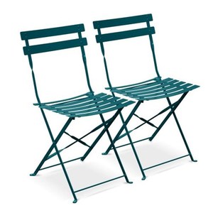 Juego de jardín, silla <span class=keywords><strong>Bistro</strong></span> de Material metálico, sillas plegables de <span class=keywords><strong>Metal</strong></span> para exteriores - Product Image 1