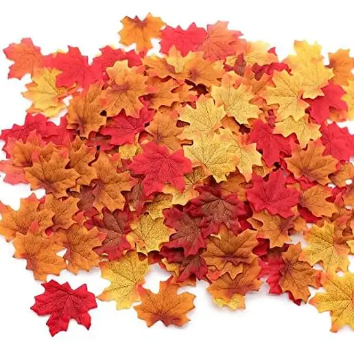 Multicolor Artificial Fall Maple Leaves for Shooting props Wedding Halloween Thanksgiving Decor