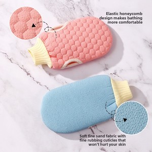 Guante de Baño Multifuncional de Doble Cara Zenidoo, de Rayón, con Diseño de Panal de Abeja, Ovalado, No Daña la Piel - Product Image 2