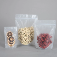 Sacs en plastique PET transparents givrés avec fermeture éclair pour emballage alimentaire, pochettes Ziplock mates transparentes, pochettes Zip Lock personnalisées avec logo