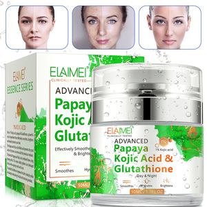 Vegano 50ml di acido Kojic Papaya crema viso <span class=keywords><strong>Ceramide</strong></span> infusa schiarente idratante idratante idratante lozione sbiancante per la pelle - Product Image 5