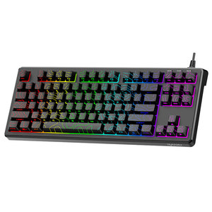 Raikoo DG87 Wired Mechanical <b>Keyboard</b> 87-Key RGB Backlit Gaming Office <b>Keyboard</b> With Contour Keycaps And Kickstand - Product Image 2