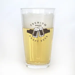 Verre transparent avec Logo imprimé, verres colorés, pour boire de la bière et verres, lot de 10, 16oz