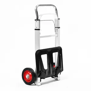 Light Products 4061 Hide-Away Collapsible Utility Hand Truck, Silver/Black lifting trolley portable pull rod luggage cart